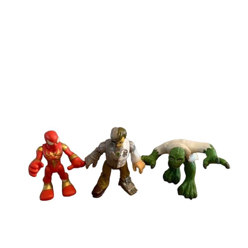 Imaginext Spider Man, Lizard, and Metallo Figures